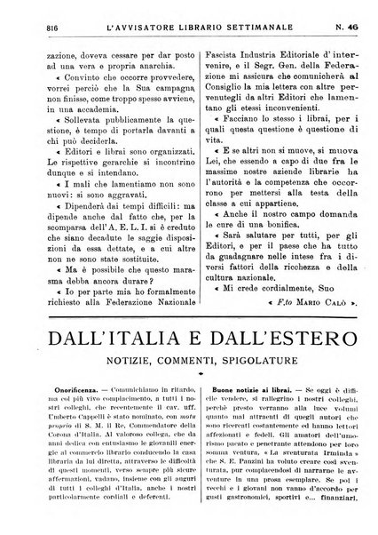 L'avvisatore librario settimanale bollettino bibliografico