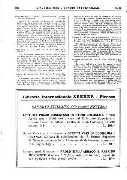 L'avvisatore librario settimanale bollettino bibliografico