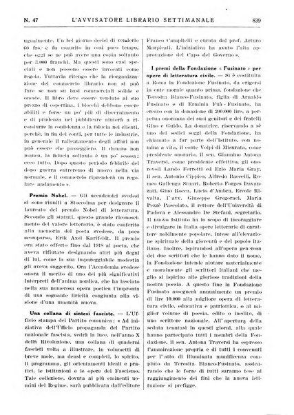 L'avvisatore librario settimanale bollettino bibliografico