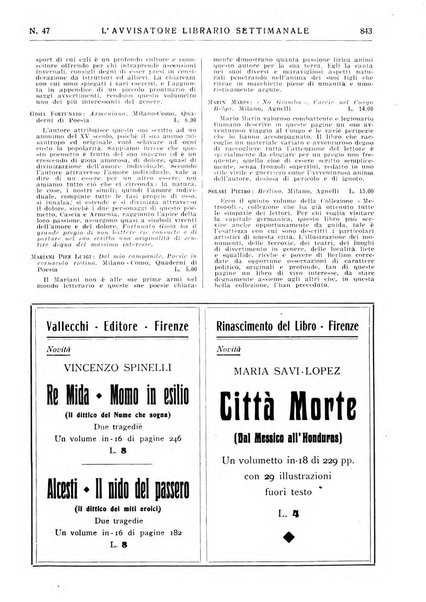 L'avvisatore librario settimanale bollettino bibliografico