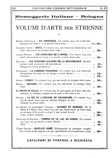 L'avvisatore librario settimanale bollettino bibliografico