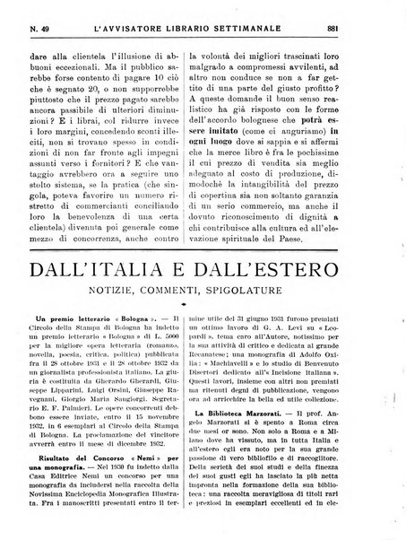 L'avvisatore librario settimanale bollettino bibliografico