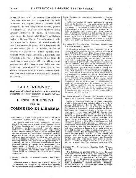 L'avvisatore librario settimanale bollettino bibliografico