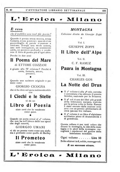 L'avvisatore librario settimanale bollettino bibliografico