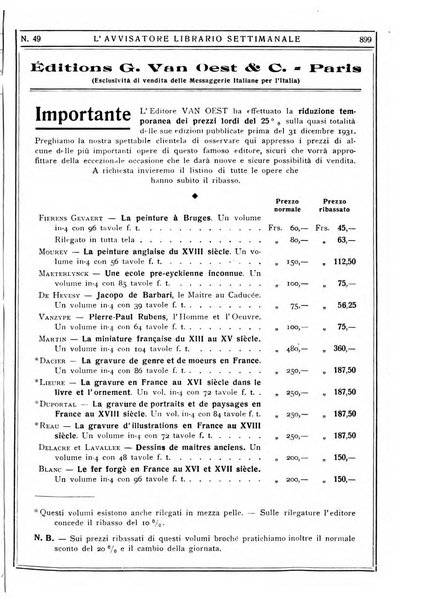 L'avvisatore librario settimanale bollettino bibliografico