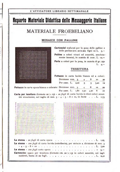 L'avvisatore librario settimanale bollettino bibliografico