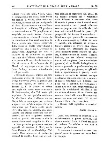 L'avvisatore librario settimanale bollettino bibliografico