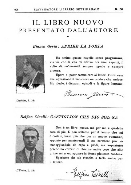 L'avvisatore librario settimanale bollettino bibliografico