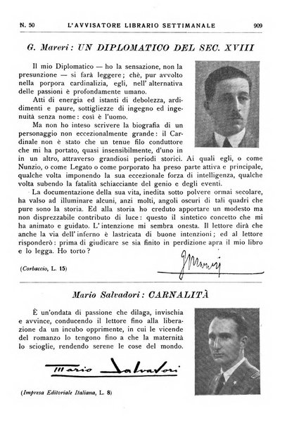 L'avvisatore librario settimanale bollettino bibliografico