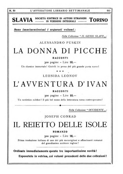 L'avvisatore librario settimanale bollettino bibliografico