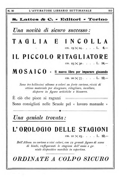 L'avvisatore librario settimanale bollettino bibliografico