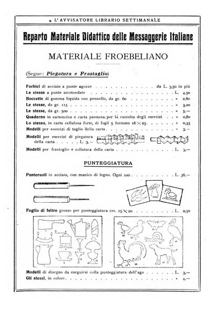 L'avvisatore librario settimanale bollettino bibliografico