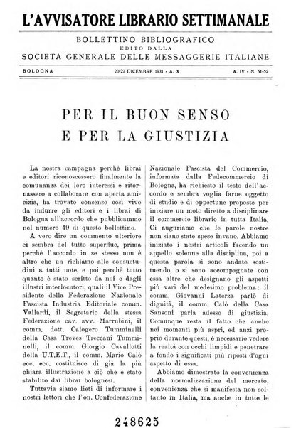 L'avvisatore librario settimanale bollettino bibliografico