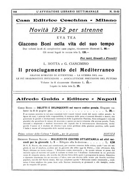 L'avvisatore librario settimanale bollettino bibliografico