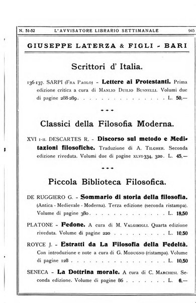 L'avvisatore librario settimanale bollettino bibliografico