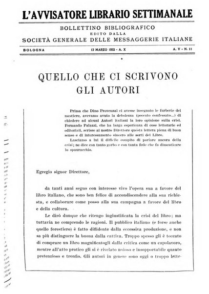 L'avvisatore librario settimanale bollettino bibliografico