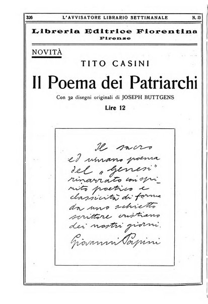 L'avvisatore librario settimanale bollettino bibliografico