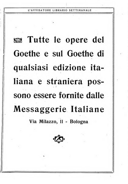 L'avvisatore librario settimanale bollettino bibliografico