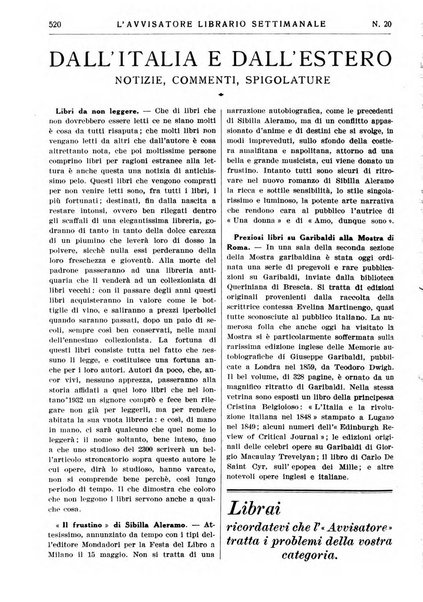 L'avvisatore librario settimanale bollettino bibliografico