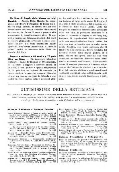 L'avvisatore librario settimanale bollettino bibliografico