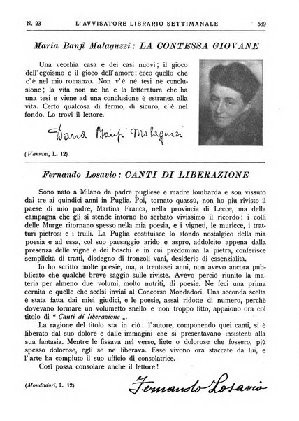 L'avvisatore librario settimanale bollettino bibliografico