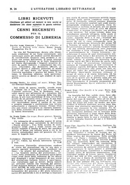 L'avvisatore librario settimanale bollettino bibliografico