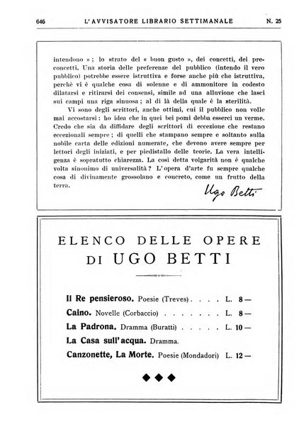 L'avvisatore librario settimanale bollettino bibliografico