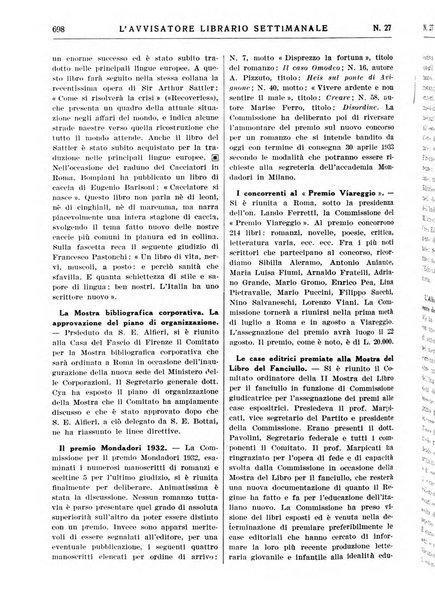 L'avvisatore librario settimanale bollettino bibliografico