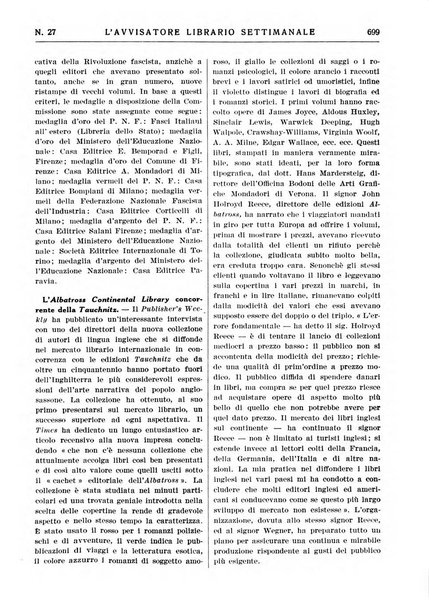 L'avvisatore librario settimanale bollettino bibliografico