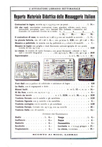 L'avvisatore librario settimanale bollettino bibliografico