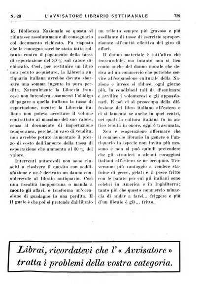 L'avvisatore librario settimanale bollettino bibliografico