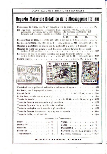 L'avvisatore librario settimanale bollettino bibliografico