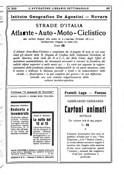 L'avvisatore librario settimanale bollettino bibliografico