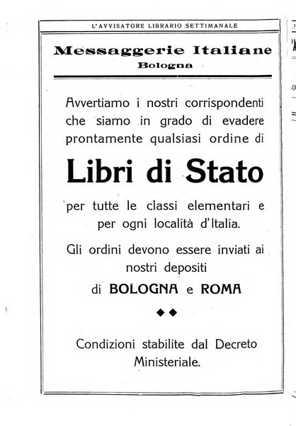 L'avvisatore librario settimanale bollettino bibliografico