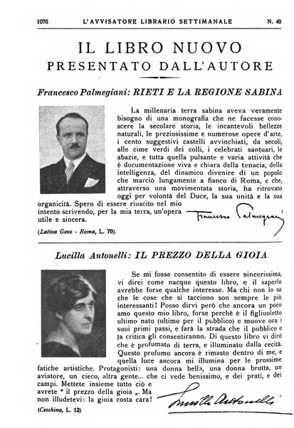 L'avvisatore librario settimanale bollettino bibliografico