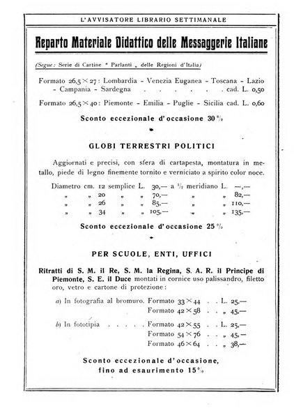 L'avvisatore librario settimanale bollettino bibliografico