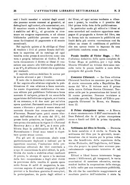 L'avvisatore librario settimanale bollettino bibliografico