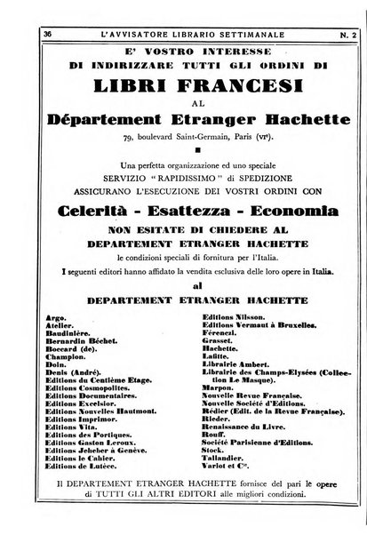 L'avvisatore librario settimanale bollettino bibliografico