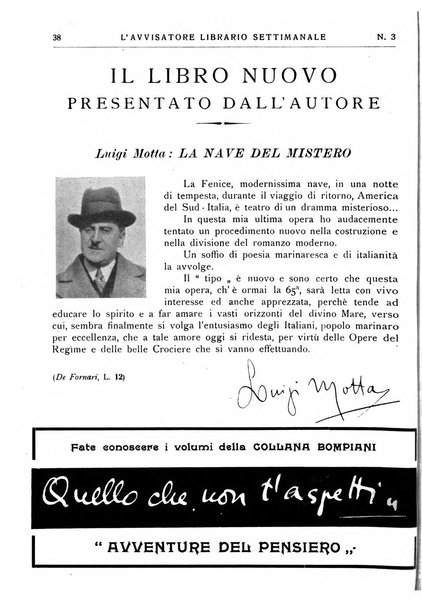 L'avvisatore librario settimanale bollettino bibliografico