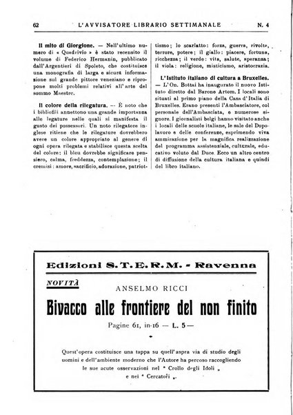 L'avvisatore librario settimanale bollettino bibliografico