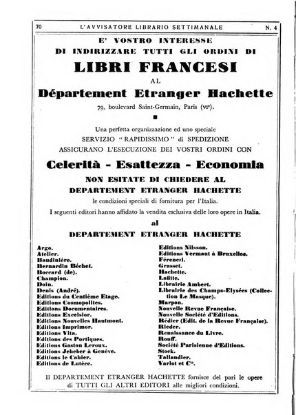 L'avvisatore librario settimanale bollettino bibliografico