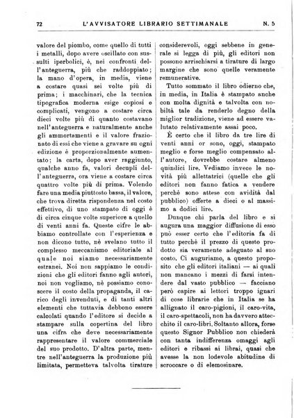 L'avvisatore librario settimanale bollettino bibliografico