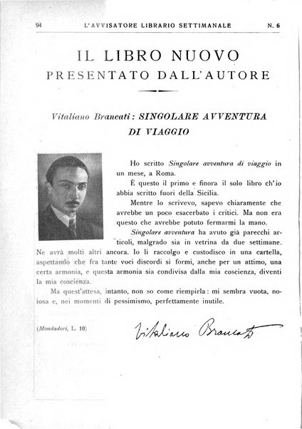 L'avvisatore librario settimanale bollettino bibliografico