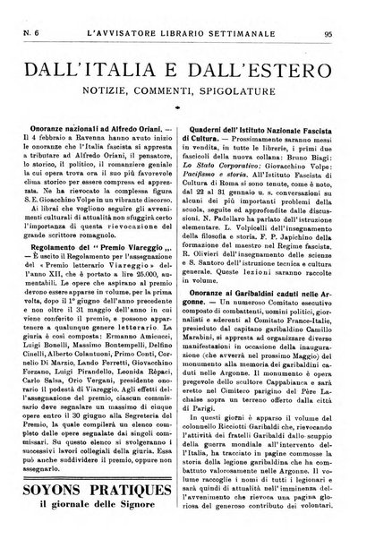 L'avvisatore librario settimanale bollettino bibliografico