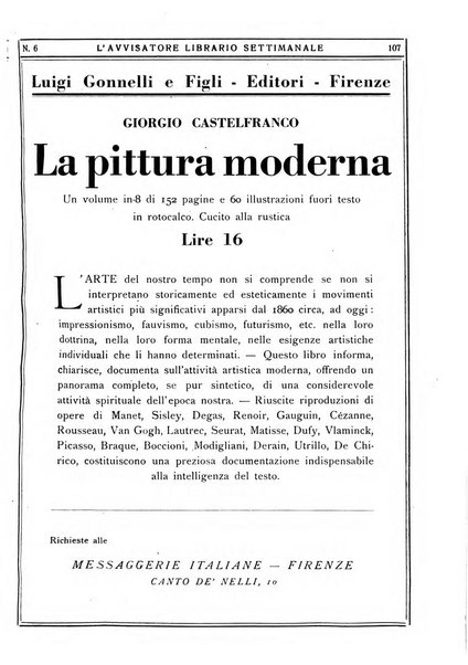 L'avvisatore librario settimanale bollettino bibliografico