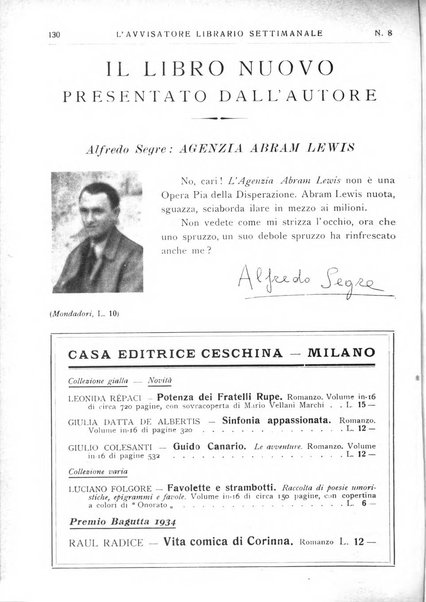 L'avvisatore librario settimanale bollettino bibliografico