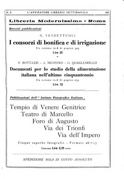 L'avvisatore librario settimanale bollettino bibliografico