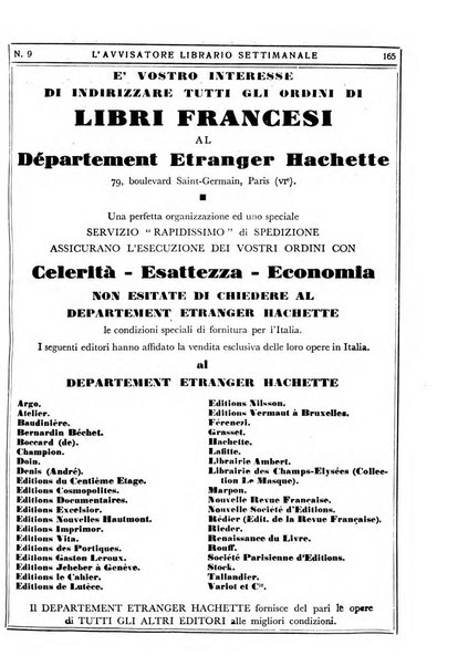 L'avvisatore librario settimanale bollettino bibliografico