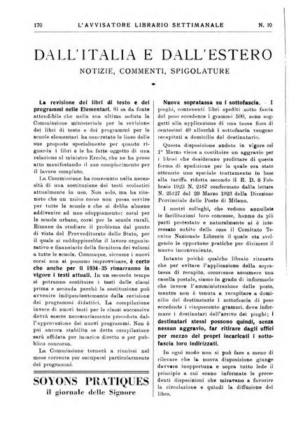 L'avvisatore librario settimanale bollettino bibliografico