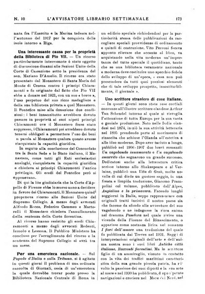 L'avvisatore librario settimanale bollettino bibliografico